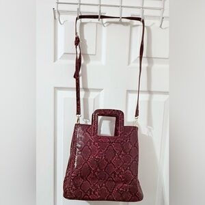 Urban Expressions Burgundy Snakeskin Bag